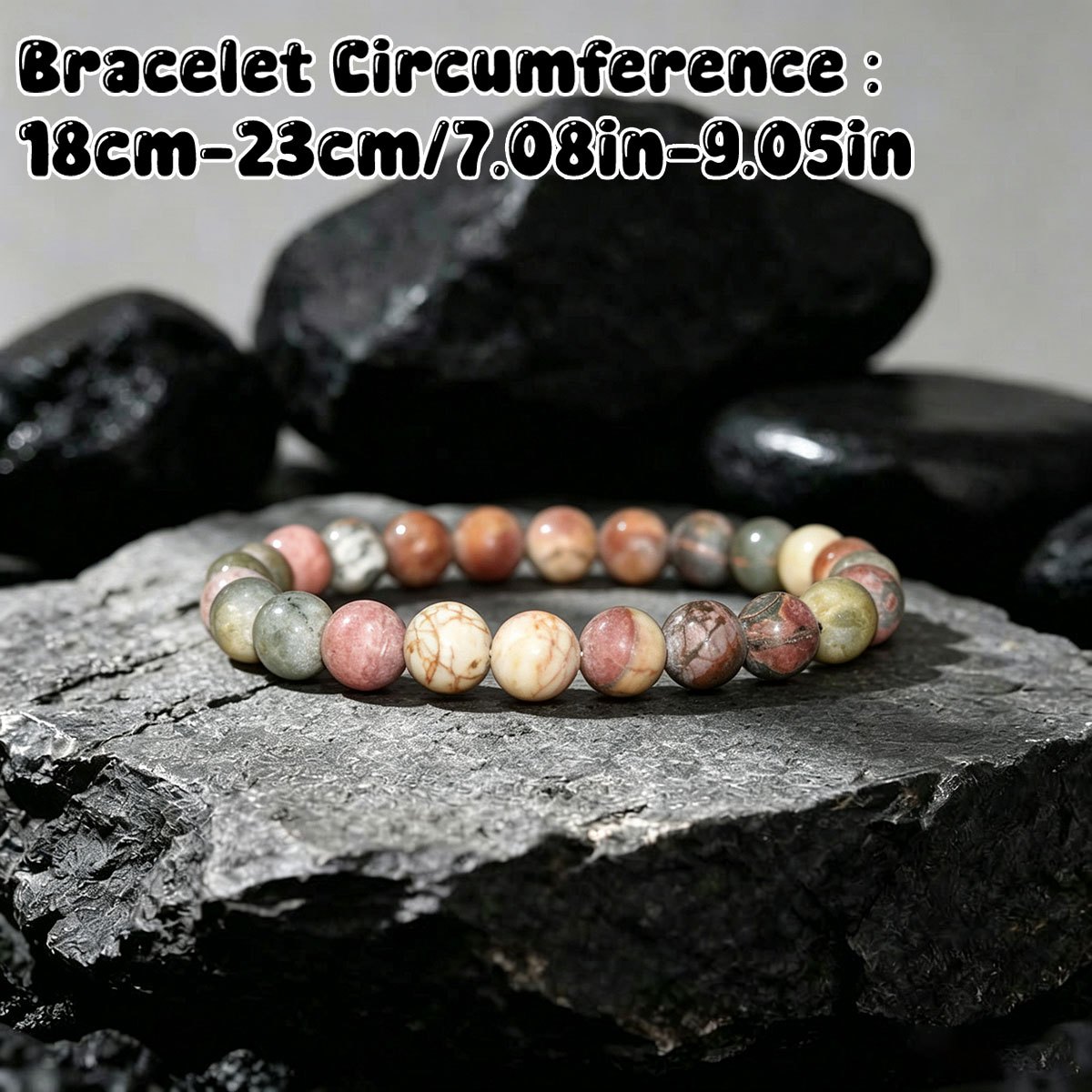 Vintage-Style Picasso Stone Bead Bracelet, Creative Inspiration